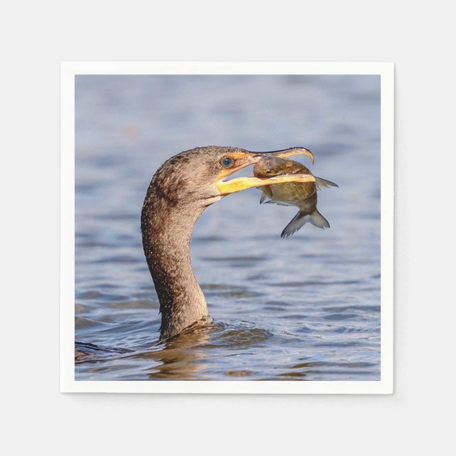 Cormorant with a fish napkin (Front)