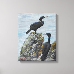 Cormorants sur rochers Imprimer sur toile