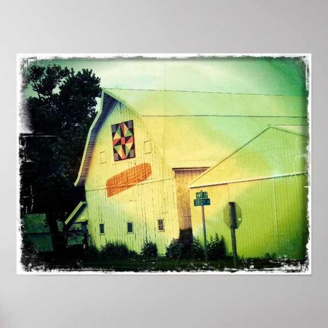 Corn Barn Grunge Poster (Front)