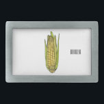 Corn cartoon illustration  belt buckle<br><div class="desc">Corn cartoon illustration</div>