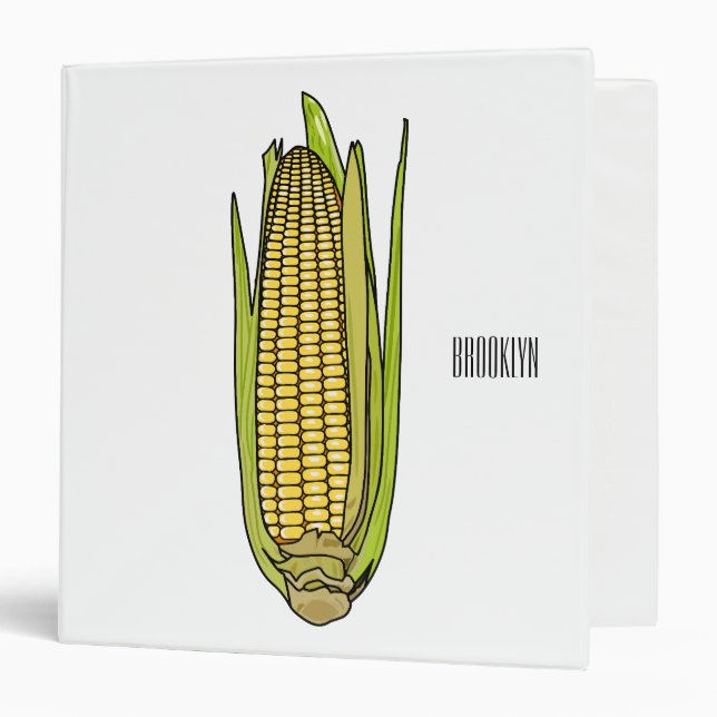Corn cartoon illustration  binder (Front/Inside)