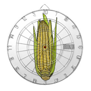 Corn cartoon illustration  dartboard