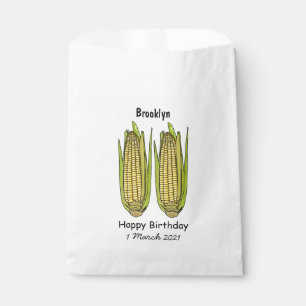 Corn cartoon illustration favour bag