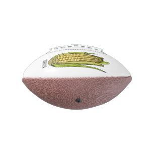 Corn cartoon illustration  football