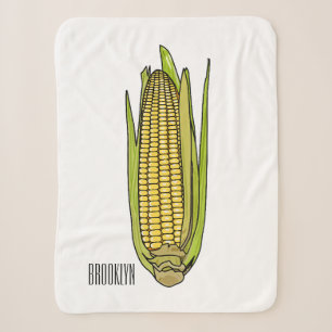 Corn cartoon illustration sherpa blanket