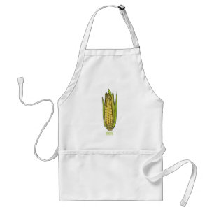 Corn cartoon illustration  standard apron