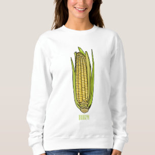 Corn cartoon illustration sweatshirt