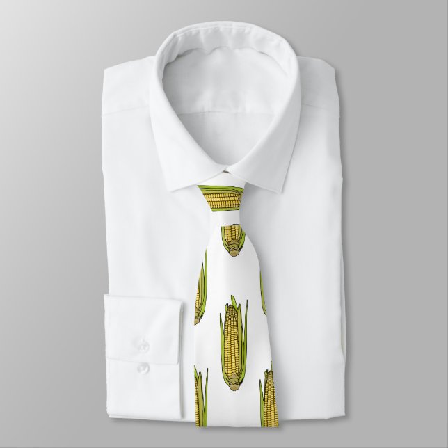 Corn cartoon illustration  tie (Tied)