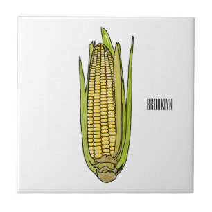 Corn cartoon illustration  tile