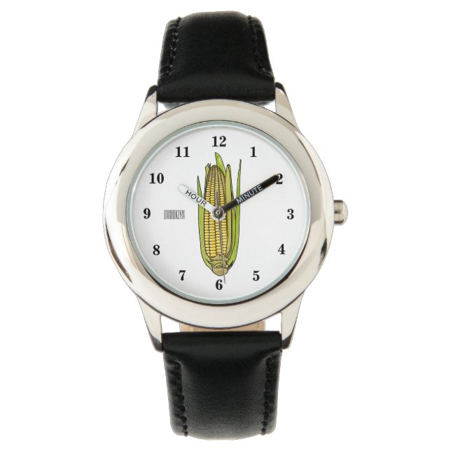 Corn cartoon illustration watch (Front)