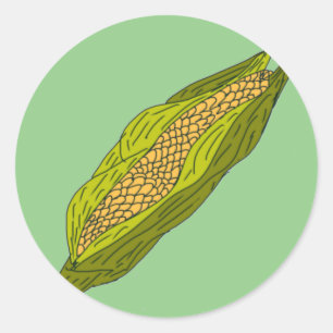Corn Classic Round Sticker