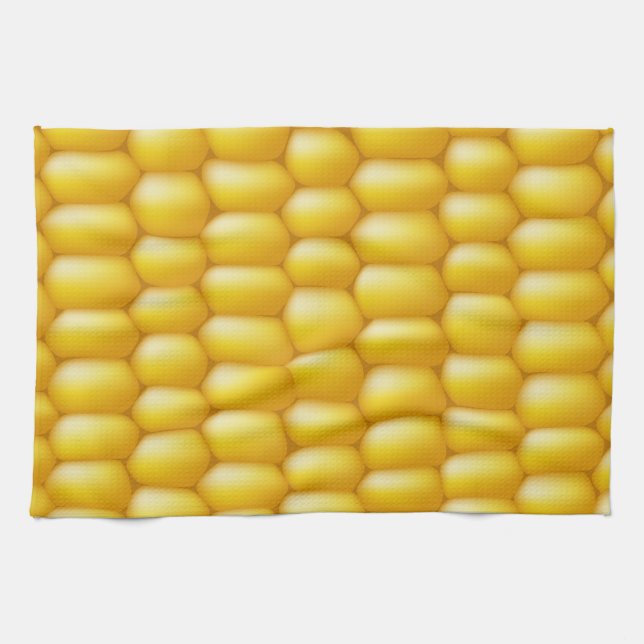 Corn Cob Background Kitchen Towel (Horizontal)