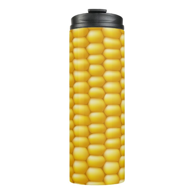 Corn Cob Background Thermal Tumbler (Front)