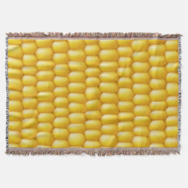 Corn Cob Background Throw Blanket (Front)