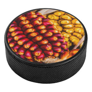 Corn cobs hockey puck