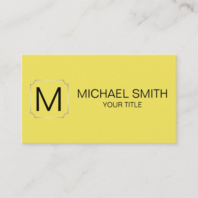 Corn colour background business card (Front)
