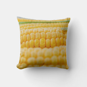 Corn corn on the cob corn kernels throw pillow