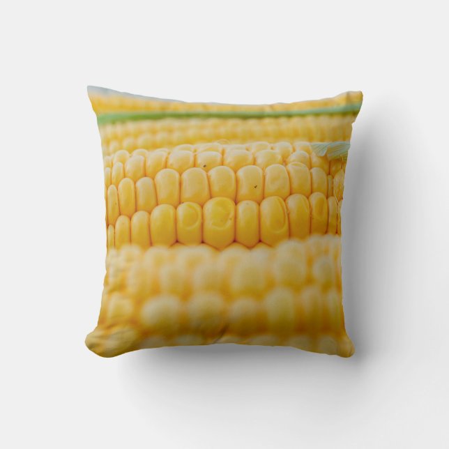 Corn corn on the cob corn kernels throw pillow (Front)