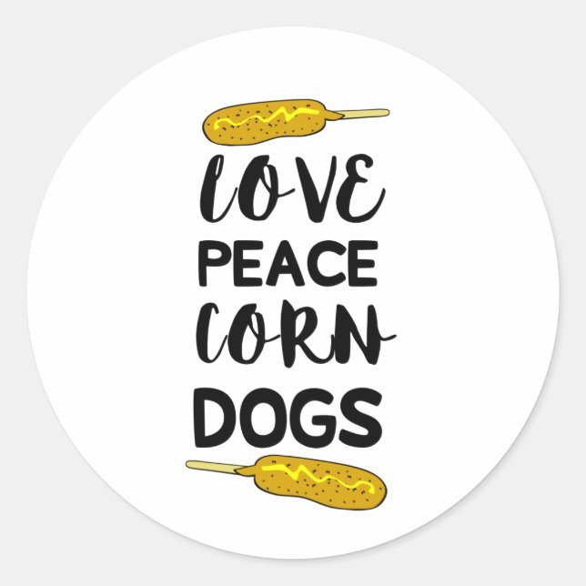 Corn Dog Classic Round Sticker (Front)