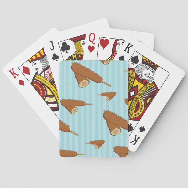 Corn Dog Illustration Playing Cards (Back)