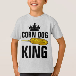 CORN DOG KING Boys Mens Funny T-shirts