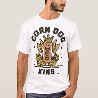 Corn Dog King Retro Style Design T-Shirt