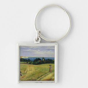 Corn Field in the Isle of Wight Keychain