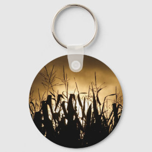 Corn field Silhouettes Keychain