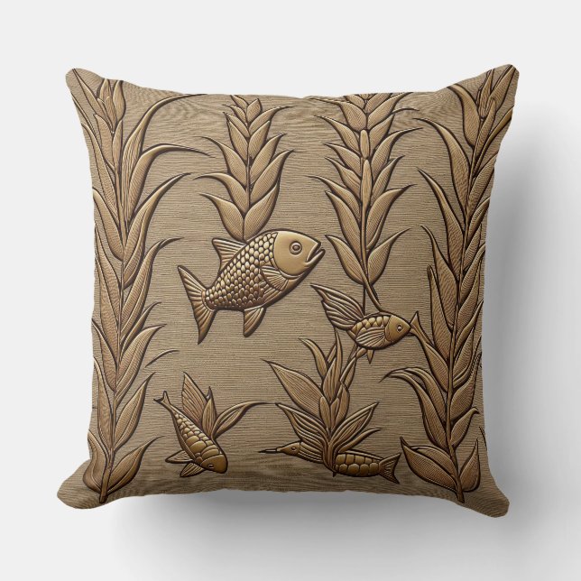 Corn Fish Throw Pillow (Front)