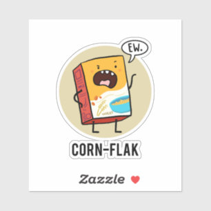 Corn-flak Sassy Cereal Pun Die-Cut