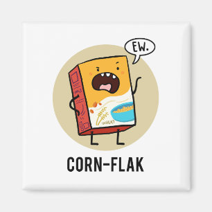 Corn-flak Sassy Cereal Pun Magnet