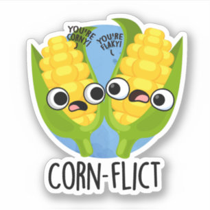 Corn-flict Funny Corn Pun 