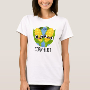 Corn-flict Funny Corn Pun  T-Shirt