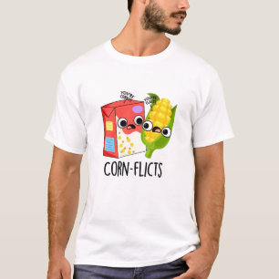 Corn-flict Funny Cornflake Corn Pun  T-Shirt