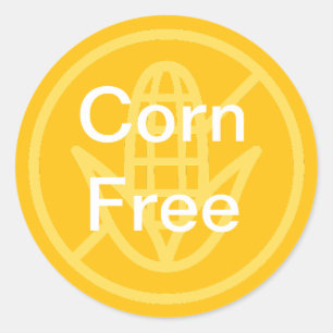 Corn Free Corn Allergy Food Warning  Classic Round Sticker