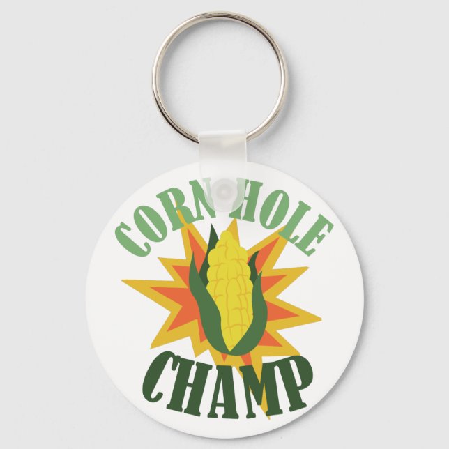 Corn Hole Champ Keychain (Front)