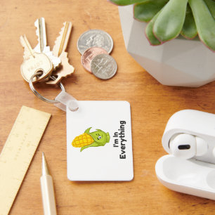 Corn Is In Everything Allergy Awareness Keychain