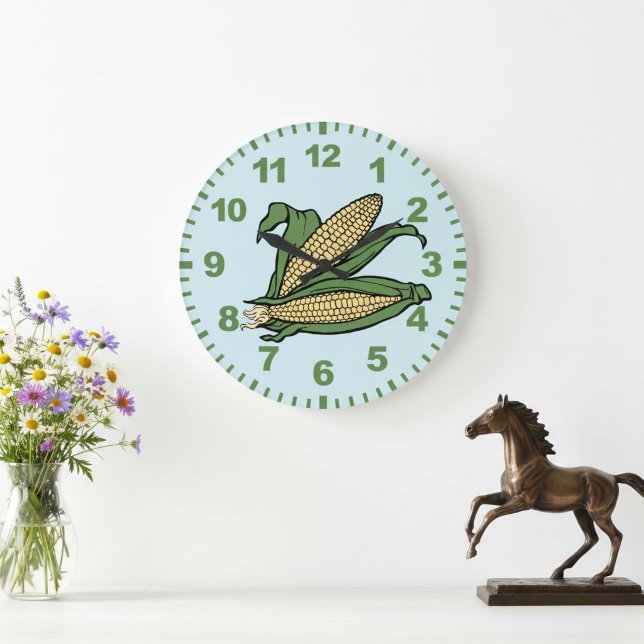 Corn Kitchen Wall Clock (Corn kitchen wall clock.)