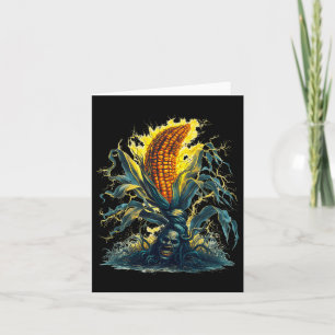Corn Maize Ghost Ghoul Harvest Halloween Fun Tee Card