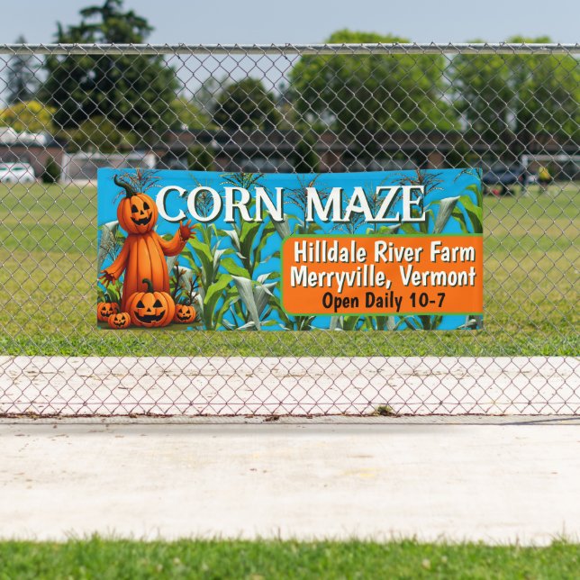 Corn Maze Fall Season Farm Fun Sign (Insitu)