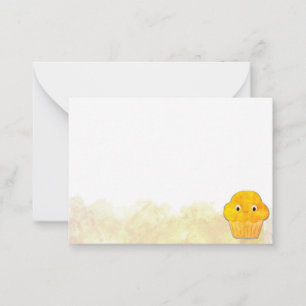  Corn Muffin Cute Drawing Blank Watercolor Card