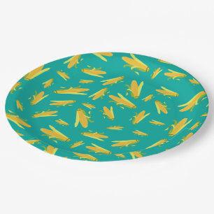 Corn On The Cob Pattern Paper Plate