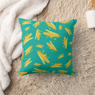 Corn On The Cob Pattern Throw Pillow