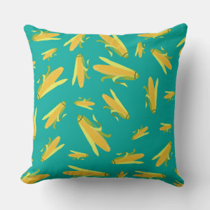 Corn On The Cob Pattern Throw Pillow