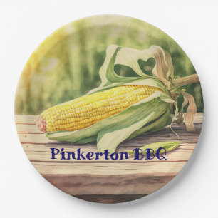 Corn On The Cob Personalized Paper Plate