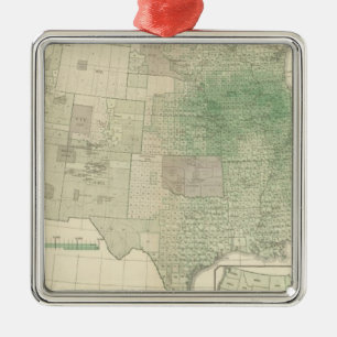 Corn per square mile metal ornament