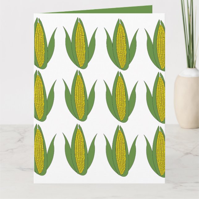 Corn Plant Pattern Corn Card (Front)
