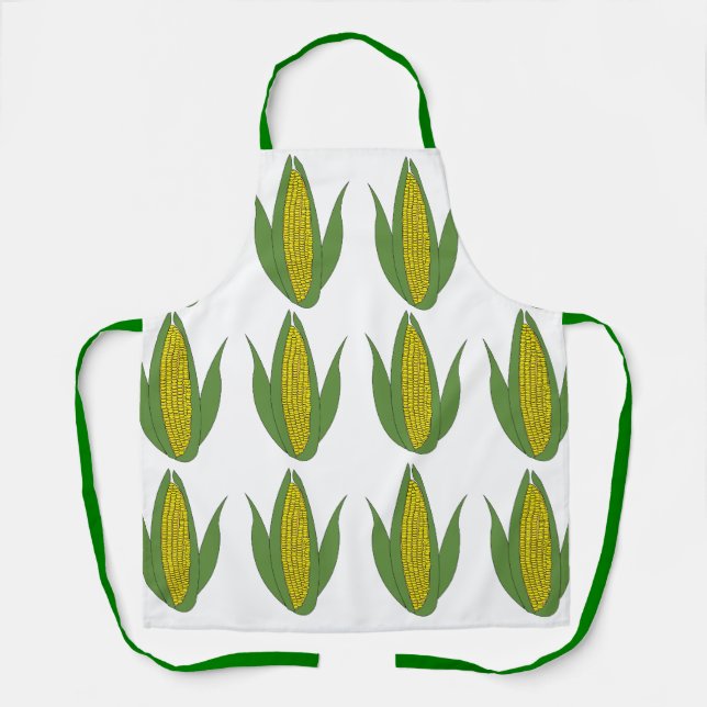 Corn Plant Vegetable Pattern Corn Apron (Front)