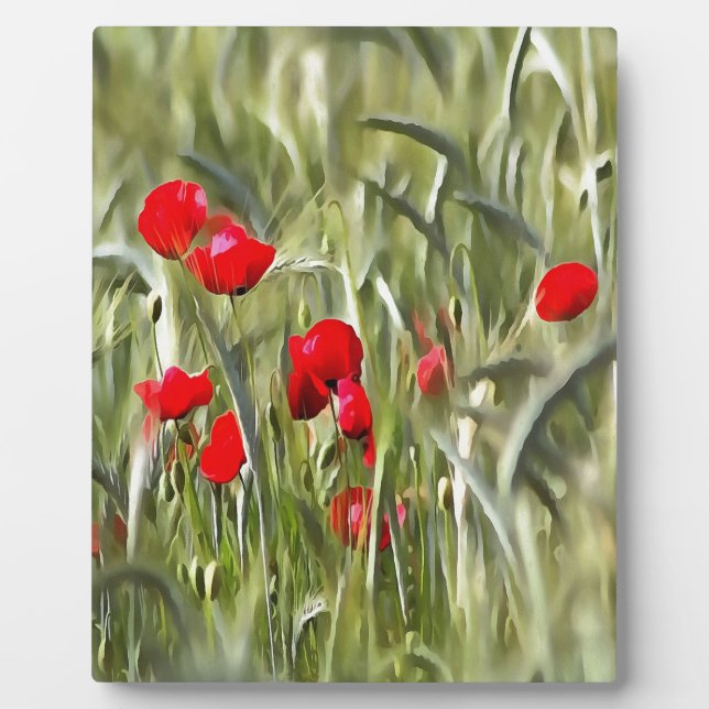 Corn Poppies Plaque (Front)