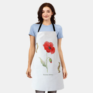 Corn poppy apron
